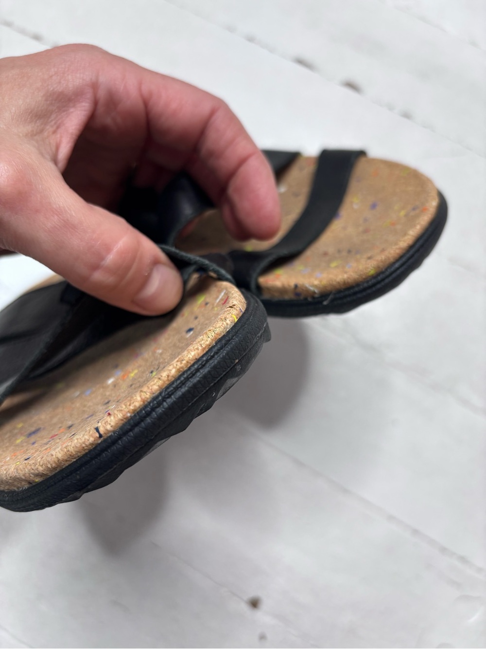Merrell Napa Valley Slide Sandal Black Leather Size 7 EUC - Picture 3 of 7